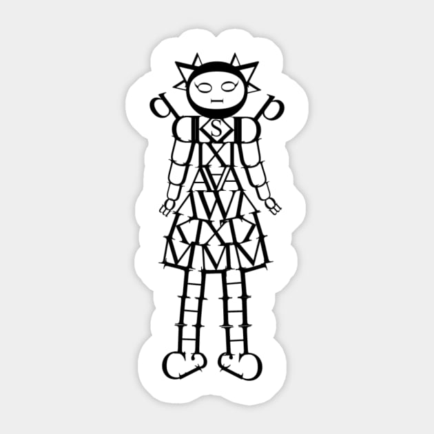 Text Robot Girl Sticker by LadySpiritWolf